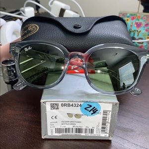 ***SOLD***Ray Ban Transparent Gray Sunglasses